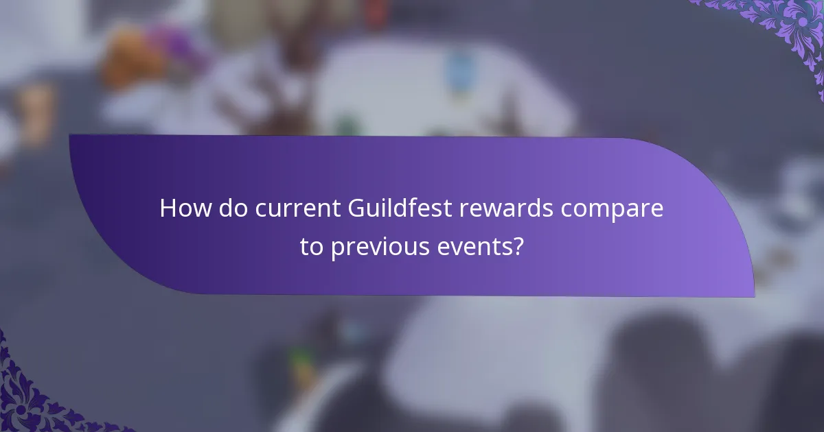 How do current Guildfest rewards compare to previous events?